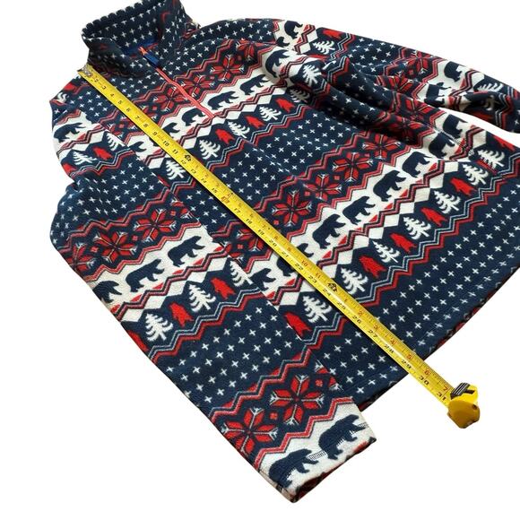 Chubbies 1/4 Zip Mens Large Bearly Wild Retro Print Fleece Sweater Pullover - Picture 7 of 7